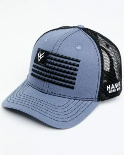 Hawx Men's Blue Embroidered Logo Flag Mesh-Back Ball Cap 9 Hawx Men's Blue Embroidered Logo Flag Mesh-Back Ball Cap -Hawx Shop 2000358367 400 P1 1