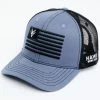 Hawx Men's Blue Embroidered Logo Flag Mesh-Back Ball Cap 2 Hawx Men's Blue Embroidered Logo Flag Mesh-Back Ball Cap -Hawx Shop 2000358367 400 P1