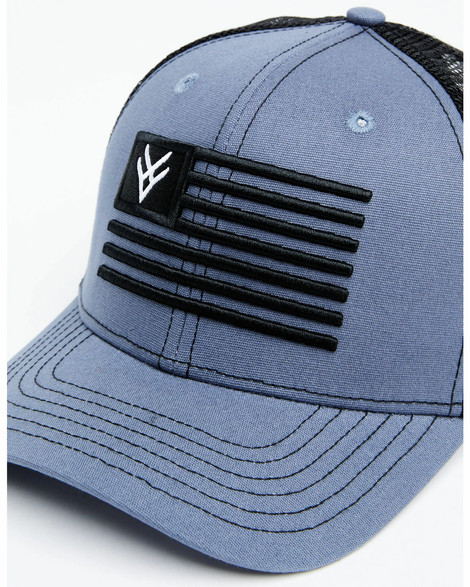 Hawx Men's Blue Embroidered Logo Flag Mesh-Back Ball Cap 4 Hawx Men's Blue Embroidered Logo Flag Mesh-Back Ball Cap - Image 2