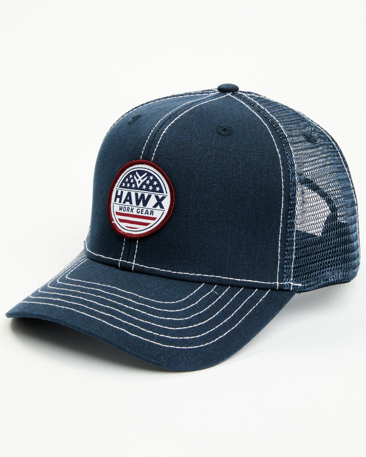 Hawx Men's Navy Stars & Stripes Circle Logo Patch Mesh-Back Ball Cap 5 Hawx Men's Navy Stars & Stripes Circle Logo Patch Mesh-Back Ball Cap - Image 4