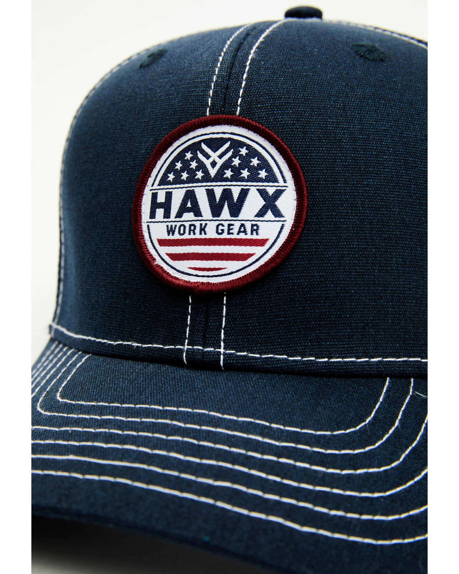 Hawx Men's Navy Stars & Stripes Circle Logo Patch Mesh-Back Ball Cap 3 Hawx Men's Navy Stars & Stripes Circle Logo Patch Mesh-Back Ball Cap - Image 2