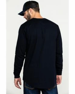 Hawx Men's FR Solid Navy Long Sleeve Pocket Henley Work Shirt - Big 10 Hawx Men's FR Solid Navy Long Sleeve Pocket Henley Work Shirt - Big -Hawx Shop 2000358558 410 P2