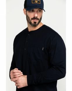 Hawx Men's FR Solid Navy Long Sleeve Pocket Henley Work Shirt - Big 13 Hawx Men's FR Solid Navy Long Sleeve Pocket Henley Work Shirt - Big -Hawx Shop 2000358558 410 P5