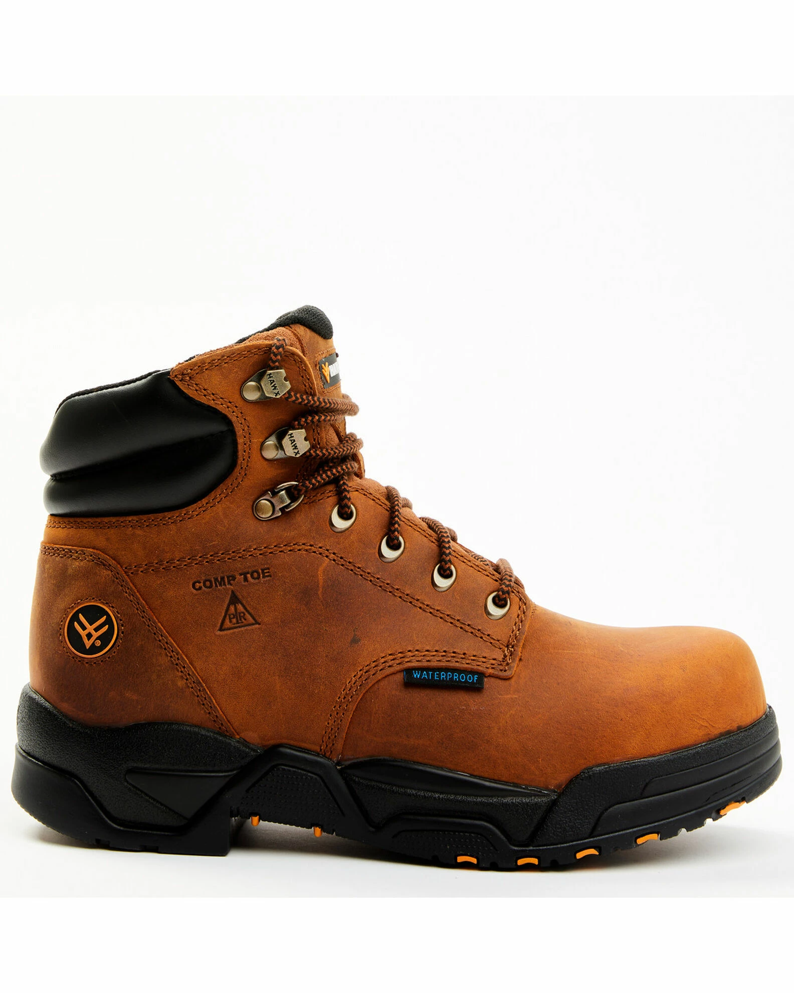 Hawx Men's Enforcer Roasted Pecan 6" Lace-Up Waterproof Hiking Work Boot 3 Hawx Men's Enforcer Roasted Pecan 6" Lace-Up Waterproof Hiking Work Boot - Image 2