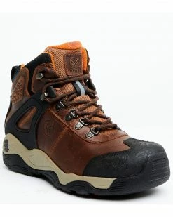 Hawx Men's Talon Dark Brown Umber Waterproof Lace-Up Work Boot - Broad Square Toe