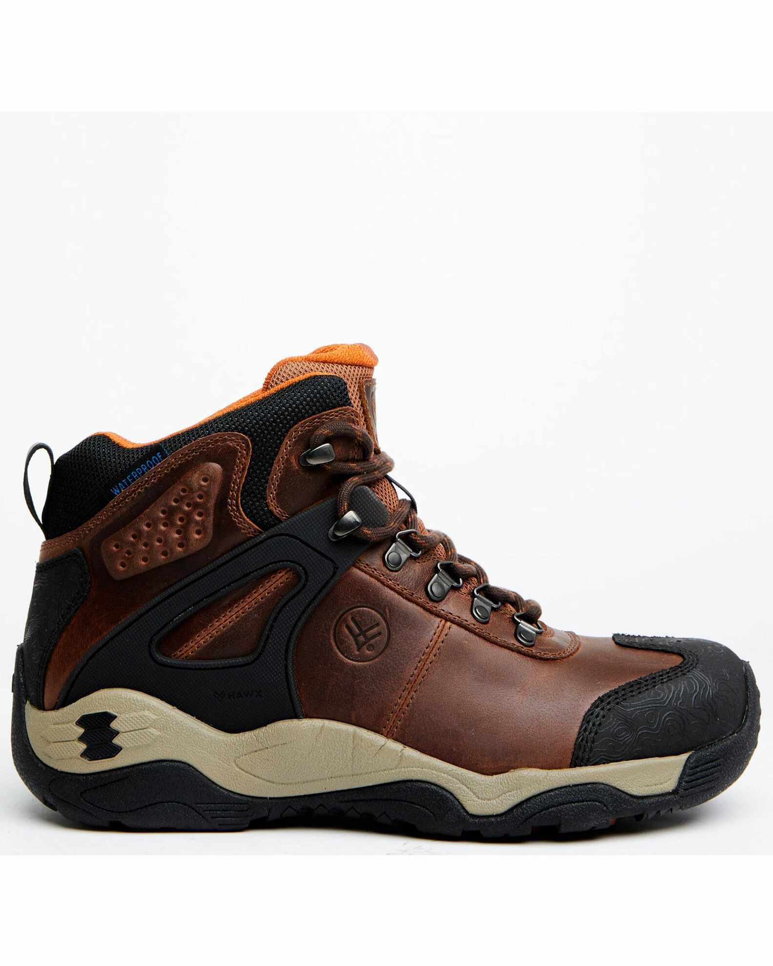 Hawx Men's Talon Dark Brown Umber Waterproof Lace-Up Work Boot - Broad Square Toe 4 Hawx Men's Talon Dark Brown Umber Waterproof Lace-Up Work Boot - Broad Square Toe - Image 2