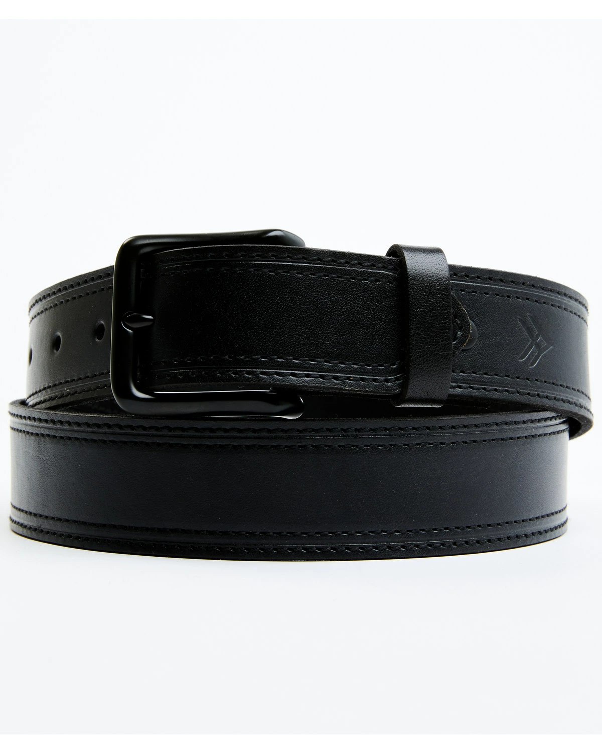 Hawx Men's Smooth Leather Belt Black 5 Hawx Men's Smooth Leather Belt Black - Image 3