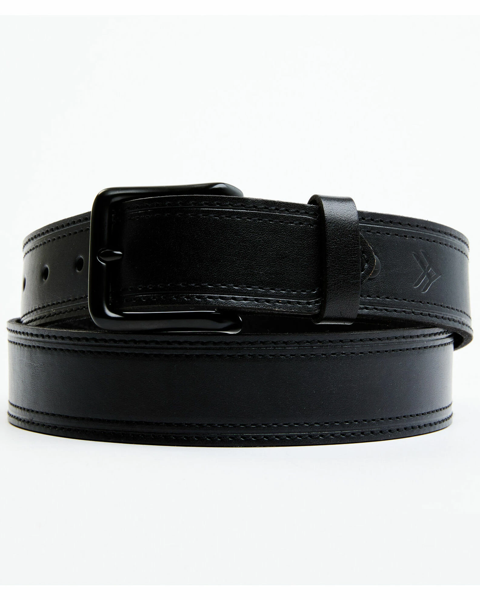 Hawx Men's Smooth Leather Belt Black 3 Hawx Men's Smooth Leather Belt Black