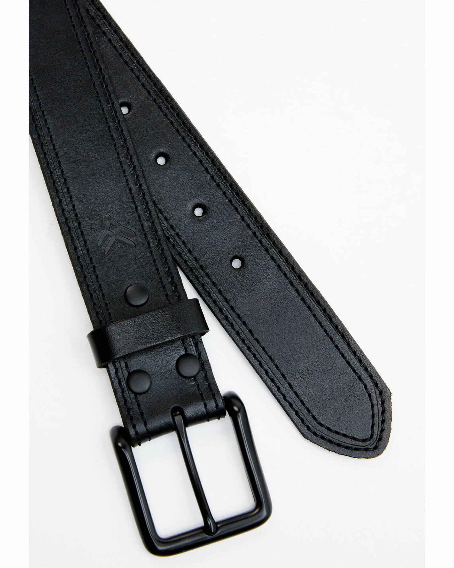 Hawx Men's Smooth Leather Belt Black 4 Hawx Men's Smooth Leather Belt Black - Image 2