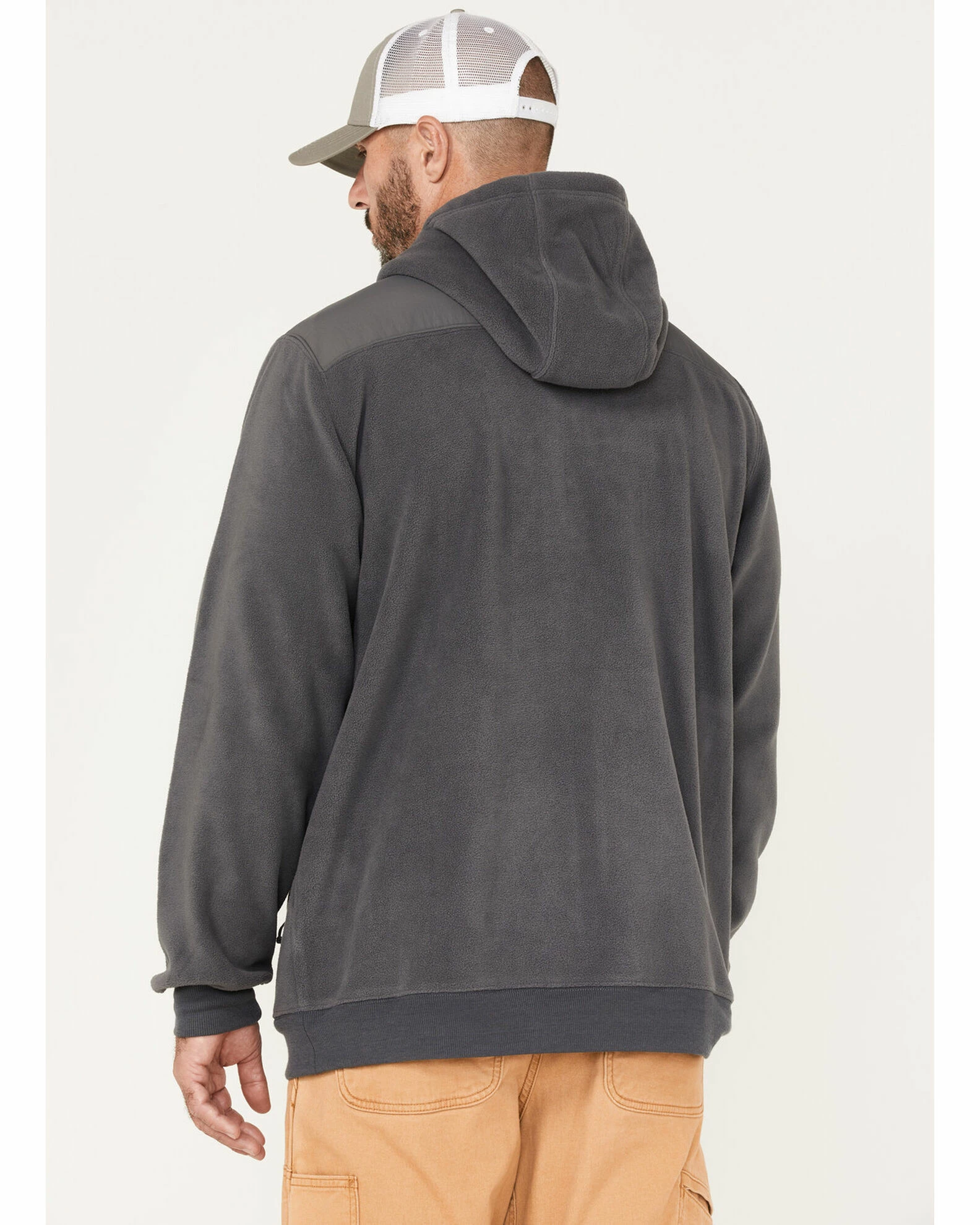 Hawx Men's Polar Fleece Jacket Charcoal 6 Hawx Men's Polar Fleece Jacket Charcoal - Image 4