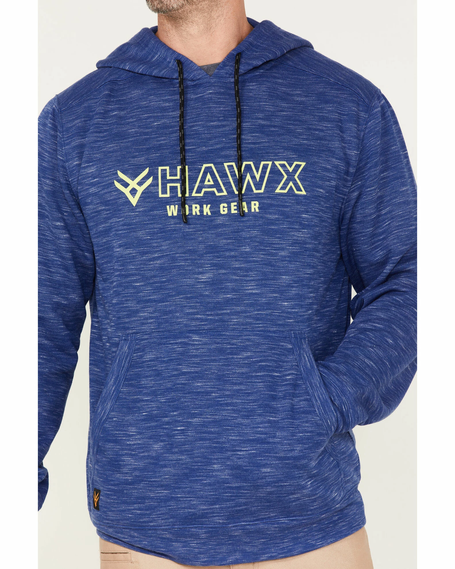 Hawx Men's Graphic Slub Pullover Hooded Work Sweatshirt Bright Blue 5 Hawx Men's Graphic Slub Pullover Hooded Work Sweatshirt Bright Blue - Image 3