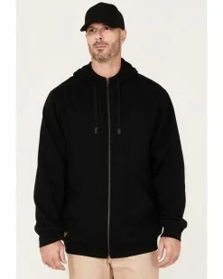 Hawx Men's Full Zip Thermal Lined Hooded Sweatshirt Black