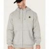 Hawx Men's Full Zip Quilted Water Repellent Hooded Sweatshirt Light Grey -Hawx Shop 2000373727 025 P1