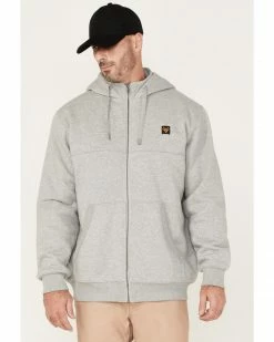 Hawx Men's Full Zip Quilted Water Repellent Hooded Sweatshirt - Big & Tall Light Grey -Hawx Shop 2000373728 025 P1 1