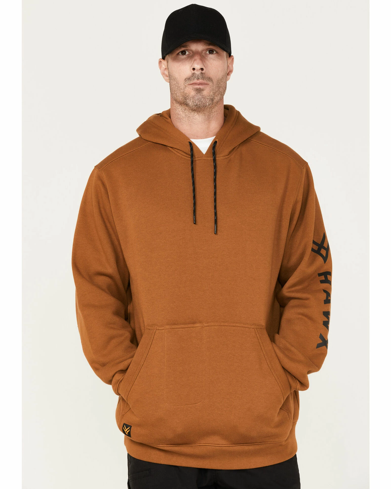 Hawx Men's Primo Logo Graphic Fleece Hooded Work Sweatshirt Rust Copper 3 Hawx Men's Primo Logo Graphic Fleece Hooded Work Sweatshirt Rust Copper