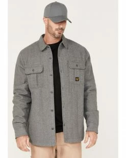 Hawx Men's Channel Quilted Flannel Button-Down Shirt Jacket  Grey -Hawx Shop 2000373735 020 P1 1