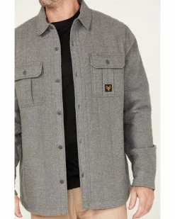 Hawx Men's Channel Quilted Flannel Button-Down Shirt Jacket  Grey -Hawx Shop 2000373735 020 P3