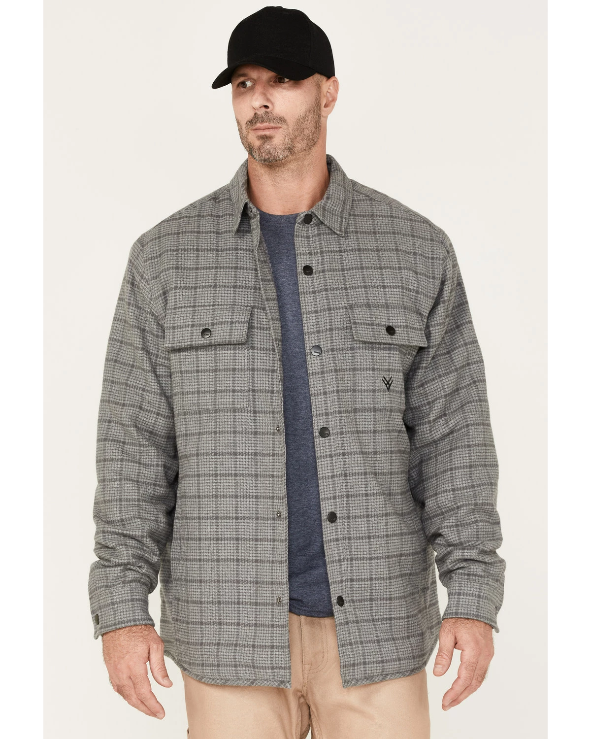 Hawx Men's Sherpa Lined Shirt Jacket Charcoal 7 Hawx Men's Sherpa Lined Shirt Jacket Charcoal - Image 5