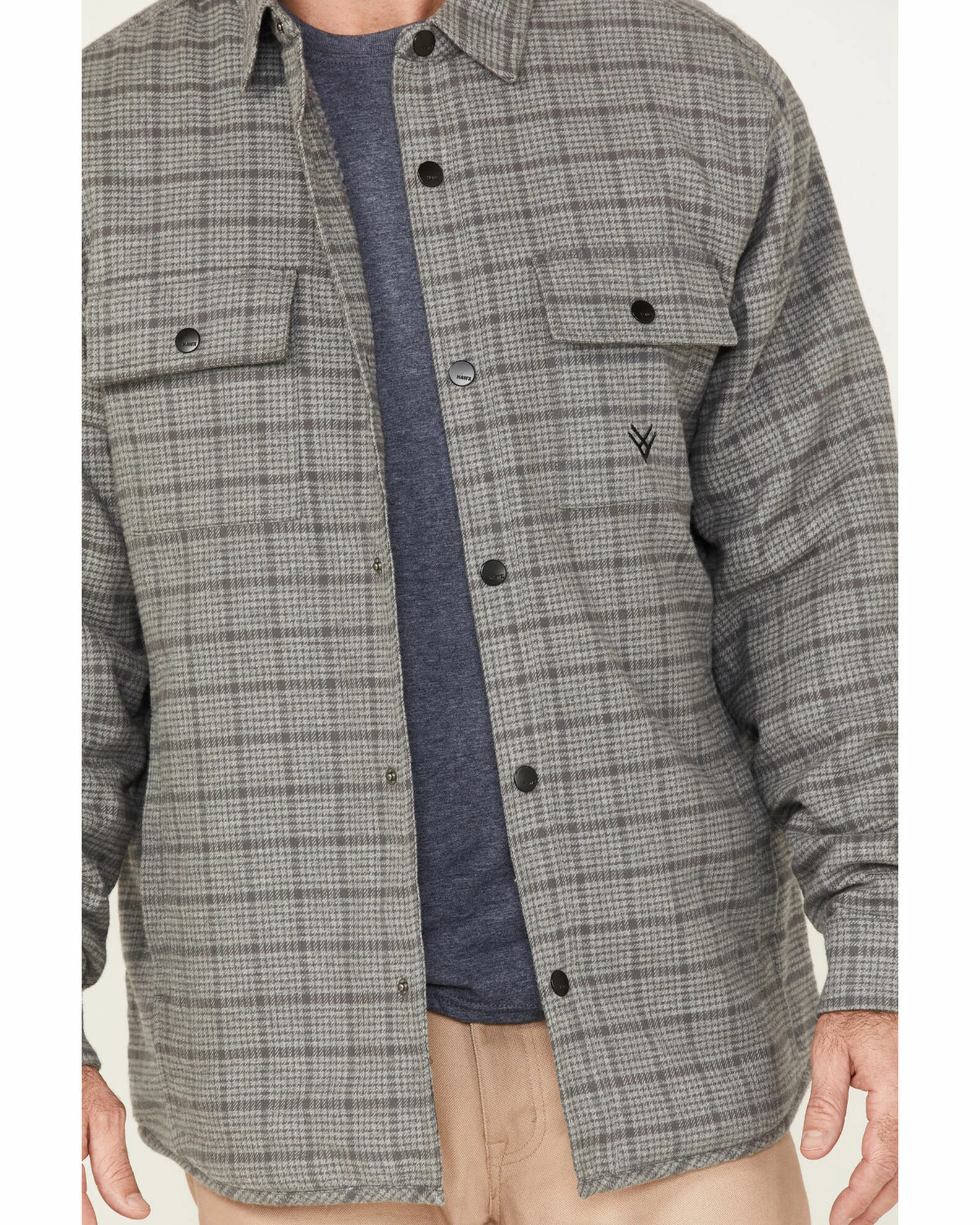 Hawx Men's Sherpa Lined Shirt Jacket Charcoal 5 Hawx Men's Sherpa Lined Shirt Jacket Charcoal - Image 3