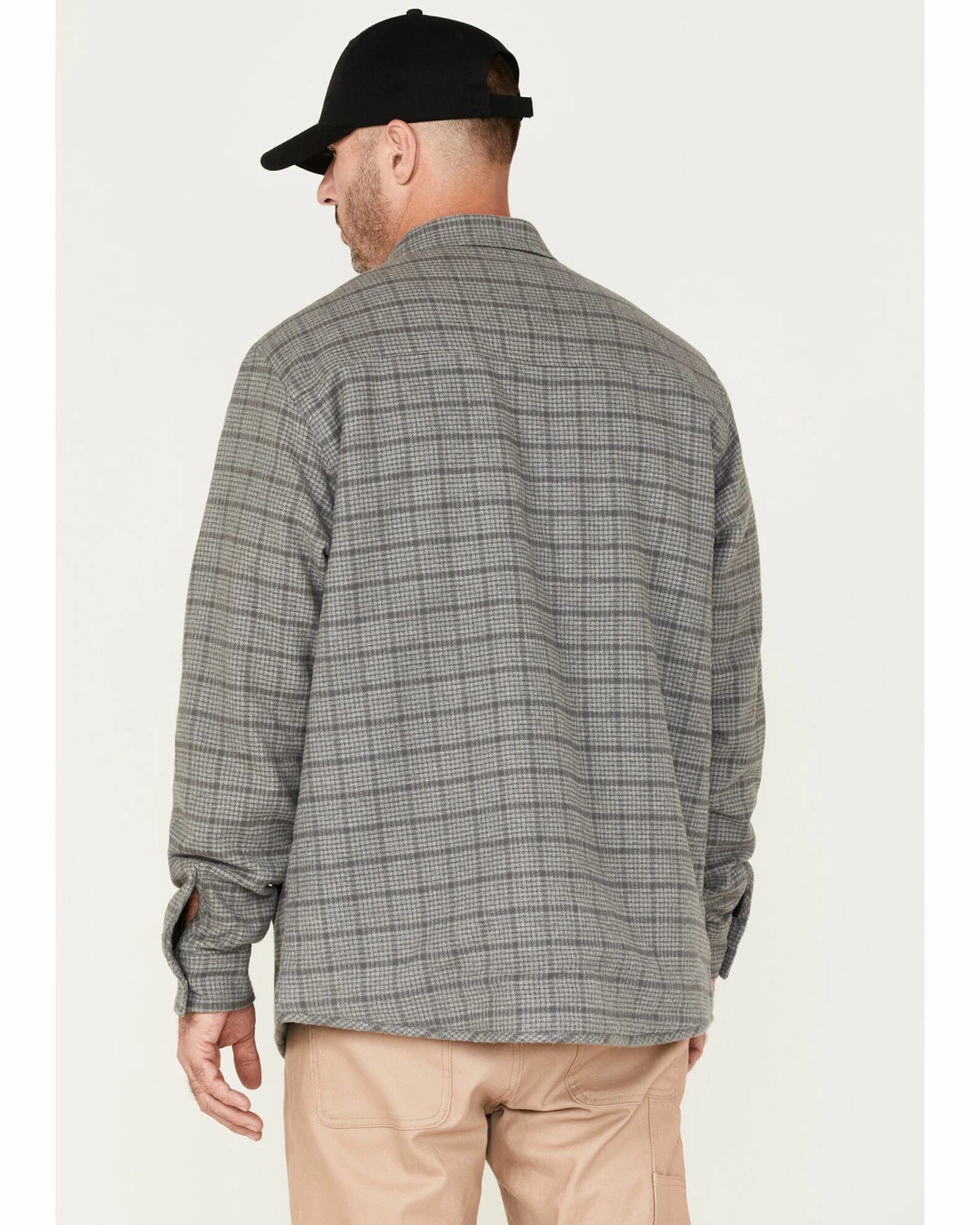 Hawx Men's Sherpa Lined Shirt Jacket Charcoal 6 Hawx Men's Sherpa Lined Shirt Jacket Charcoal - Image 4