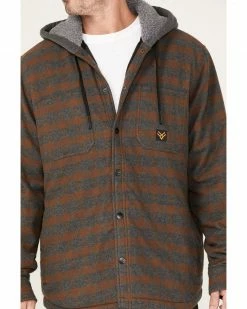 Hawx Men's Insulated Hooded Shirt Jacket Brown -Hawx Shop 2000373742 200 P3