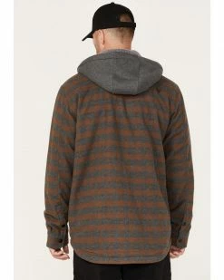 Hawx Men's Insulated Hooded Shirt Jacket Brown -Hawx Shop 2000373742 200 P4