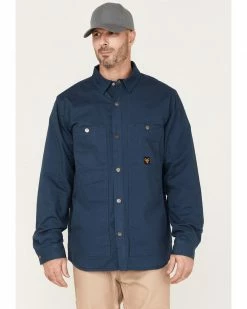 Hawx Men's Weathered Ripstop Snap Shirt Jacket - Big &Â Tall Dark Blue