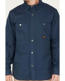 Hawx Men's Weathered Ripstop Snap Shirt Jacket - Big & Tall Dark Blue -Hawx Shop 2000373744 401 P3
