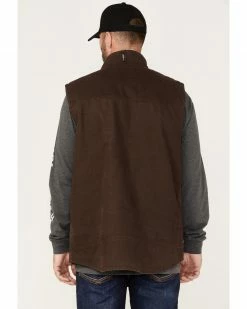 Hawx Men's Weathered Sherpa Lined Work Vest Dark Brown 10 Hawx Men's Weathered Sherpa Lined Work Vest Dark Brown -Hawx Shop 2000373751 201 P4
