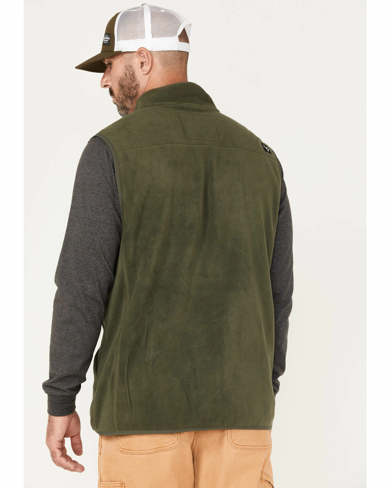 Hawx Men's Fleece Zip Vest Olive 6 Hawx Men's Fleece Zip Vest Olive - Image 4