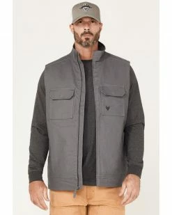 Hawx Men's Canvas Insulated Extreme Cold Work Vest Charcoal