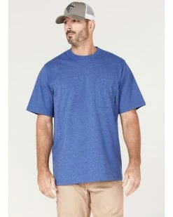 Hawx Men's Forge Solid Work Pocket T-Shirt - Tall Blue