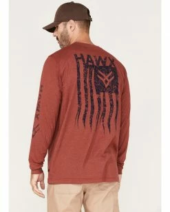 Hawx Men's Flag Logo Graphic Work T-Shirt  -Hawx Shop 2000373786 645 P4