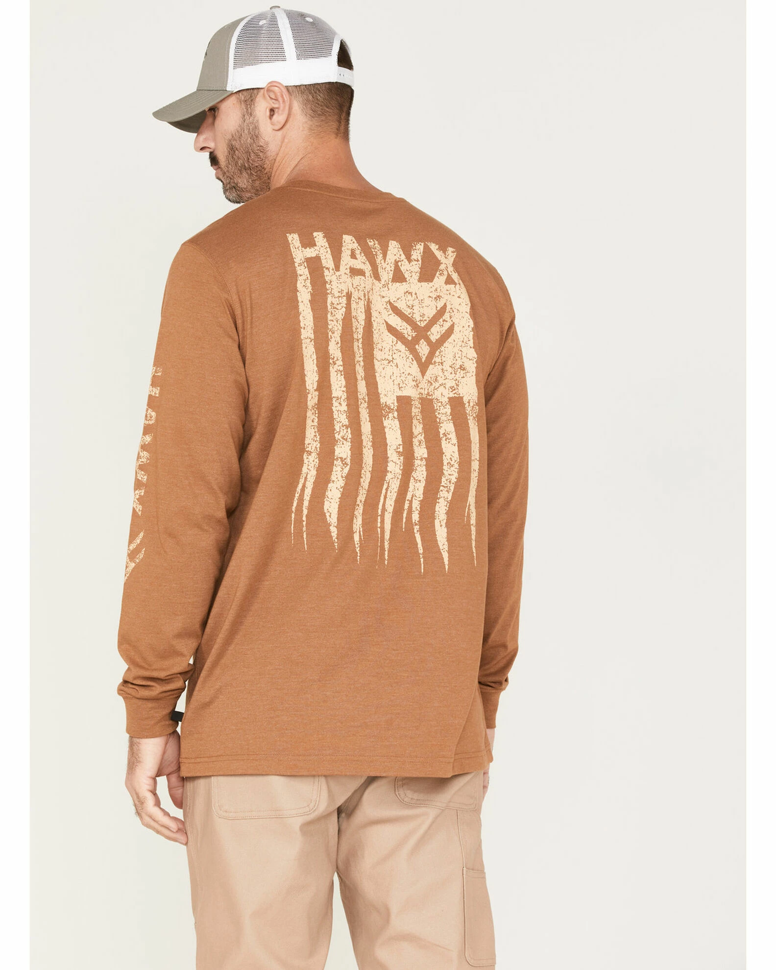 Hawx Men's Flag Logo Graphic Work T-Shirt 6 Hawx Men's Flag Logo Graphic Work T-Shirt - Image 4