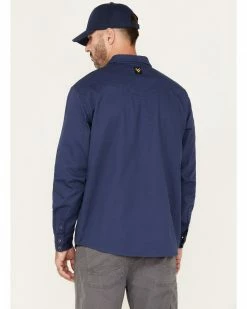 Hawx Men's Twill Western Snap Work Shirt Dark Blue 10 Hawx Men's Twill Western Snap Work Shirt Dark Blue -Hawx Shop 2000373791 401 P4