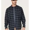 Hawx Men's Checker Long Sleeve Button-Down Flannel Dark Blue 1 Hawx Men's Checker Long Sleeve Button-Down Flannel Dark Blue -Hawx Shop 2000373793 401 P1