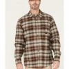 Hawx Men's Plaid Button-Down Flannel Work Shirt Brown 2 Hawx Men's Plaid Button-Down Flannel Work Shirt Brown -Hawx Shop 2000373794 200 P1