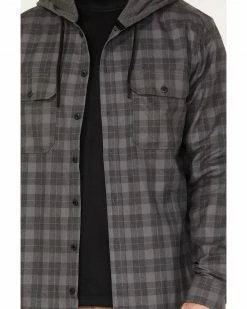 Hawx Men's Roberson Long Sleeve Hooded Flannel Charcoal -Hawx Shop 2000373795 022 P3