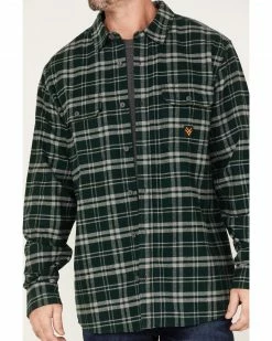Hawx Men's Plaid Long Sleeve Button-Down Flannel Work Shirt  Green -Hawx Shop 2000373796 300 P3