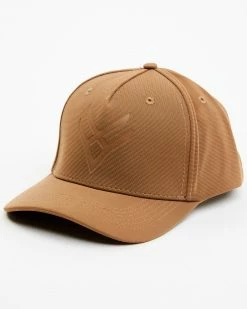 Hawx Men's Embossed Logo Solid BallĀ Cap Pecan